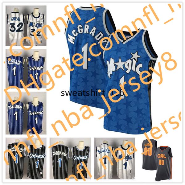 

vintage tracy 1 mcgrady jesey orlando nba anfernee penny 1 hardaway shaquille 32 o'neal bamba aaron gordon magic, Black;red
