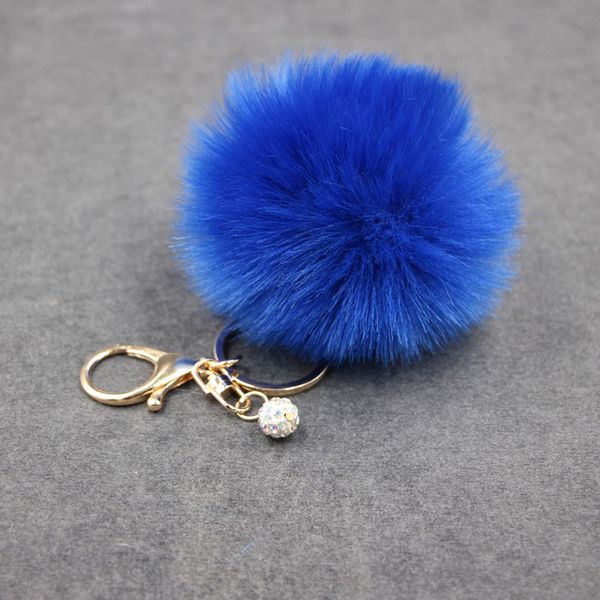 

rabbit soft fur real lovely gold metal key chains ball pom poms plush keychain car keyring bag earrings accessories63gt, Silver