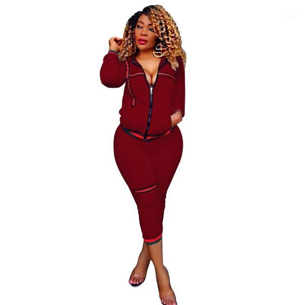 

2020 new fashion 2 piece clothing set women zipper pocket pants suit ladies leisure two piece tracksuit1, White