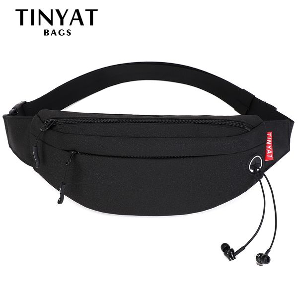 

tinyat men's belt casual functional money phone waist pack male banana bag kid fanny women's canvas pouch 201130