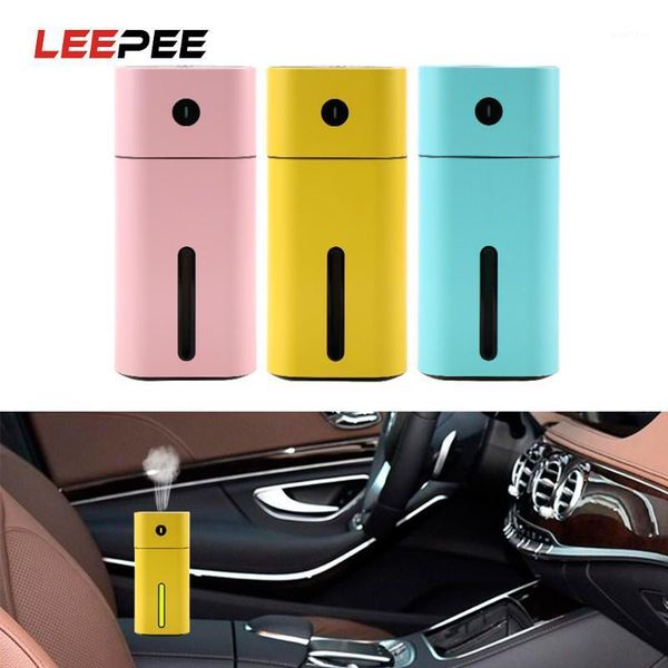 

leepee car air purifier aroma essential oil diffuser led night light usb mini ultrasonic square humidifier mute for office car1