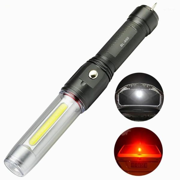 

usb rechargeable with magnet, tail ring, xpe+cob led flash light waterproof work repair light for outdoor camping1