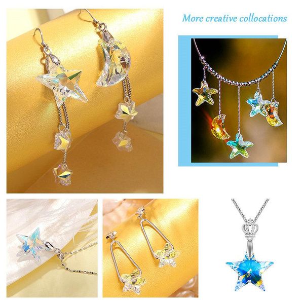 

jewelry making set crystal moon pendant glass star beads jewelry making tools earring necklace findings diy handmade craft wmtbvp comb2010