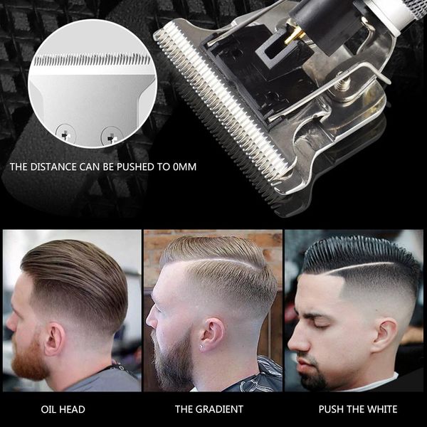 

rechargeable t blade hair clipper barber carving hair trimmer electric clippers barbershop cordless baldheaded outliner men h wmtpqr