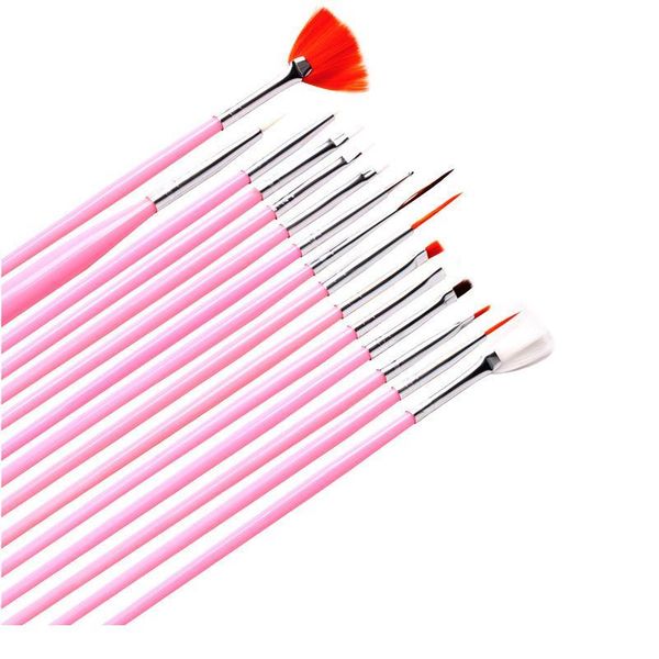 

37pcs nail art brushes set striping tape stickers rhinestones decoration box dotting manicure set for nail foils design qylwkg, Silver