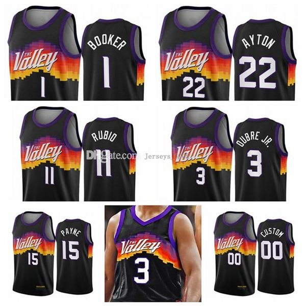 

phoenix suns men women abc devin booker deandre ayton 3 chris paul 2020/21 swingman city basketball jersey black icon edition, Black;red