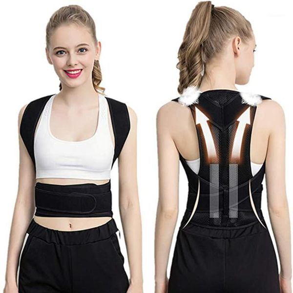 

waist support corrector posture correctorrelieves health back shoulders adjustable & breathable full straightener1, Black;gray