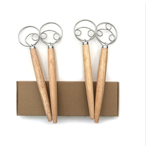 

dough whisk oak handle flour pastry boards bread scraper blade egg beater set cake dessert mixer blender admixer tool dhc3321