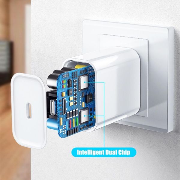 

pd 20w single usb-c type-c interface travel charger eu plug