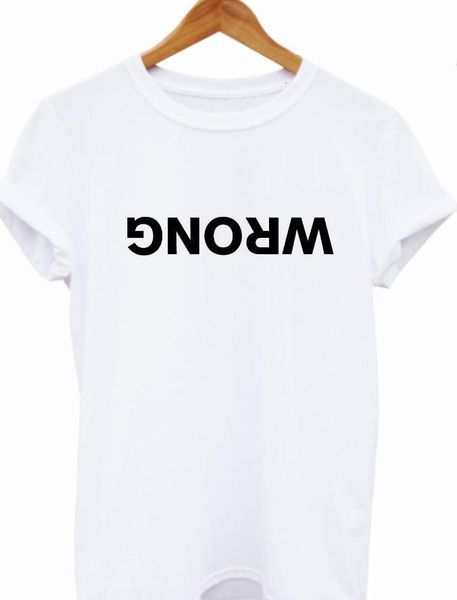 

wrong letters print women tshirt cotton casual funny t shirt for lady tee hipster drop ship z-589, White