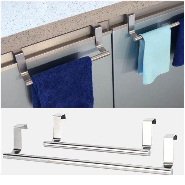 

2 size towel racks over kitchen cabinet door towel rack bar hanging holder bathroom shelf rack home organizer long w wmtrho