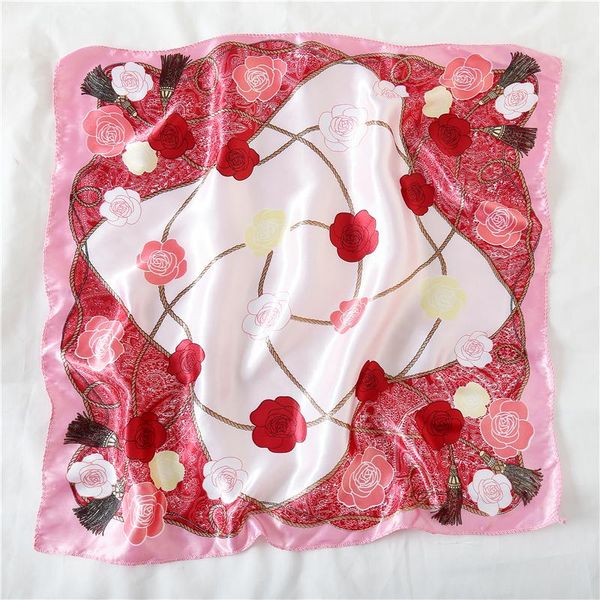 

маленький шелковый шарф квадратный мягкий галстук для волос кольцевая сумка декоративные головки шарфы многоцветные полоса печатают керчьи ш, Blue;gray