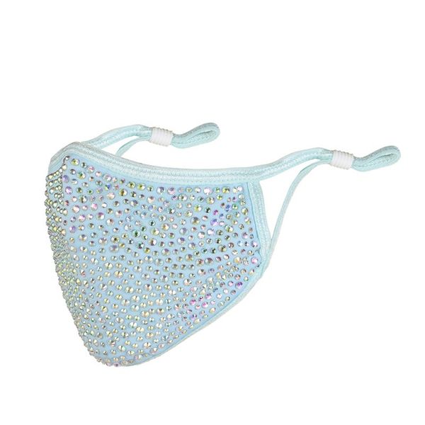 

fashion face bling diamond protective dustproof mask pm2.5 mouth masks washable reusable women colorful rhineoutleticjk