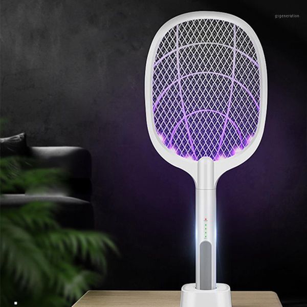 

gadgets 2 in 1 electric mosquito swatter bat usb rechargeable portable bedroom living room office1
