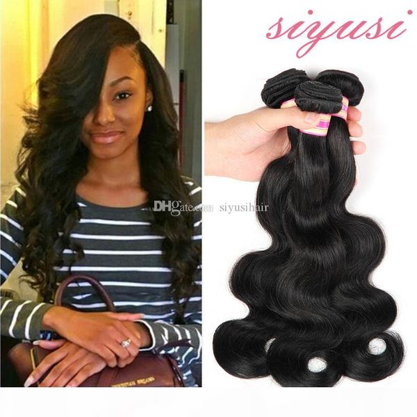 

unprocessed virgin hair peruvian body wave 3 or 4 bundles peruvian virgin hair straight human hair bundles 8"-28" 100g pc, Black