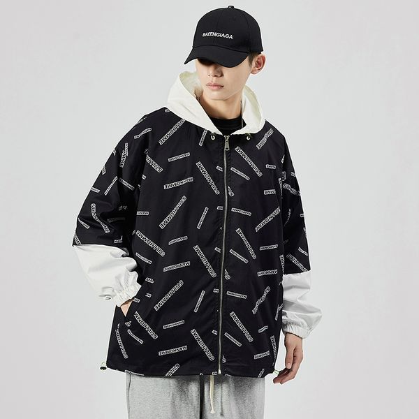 

2021 new janpan style bigger pocket white grey spring autumn jacket men's streetwear clothes plus asian oversize m-5xl iwmo, Black;brown