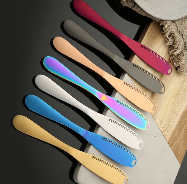 

steel grease stainless new product colorful western tableware bread jam explosive cream knife