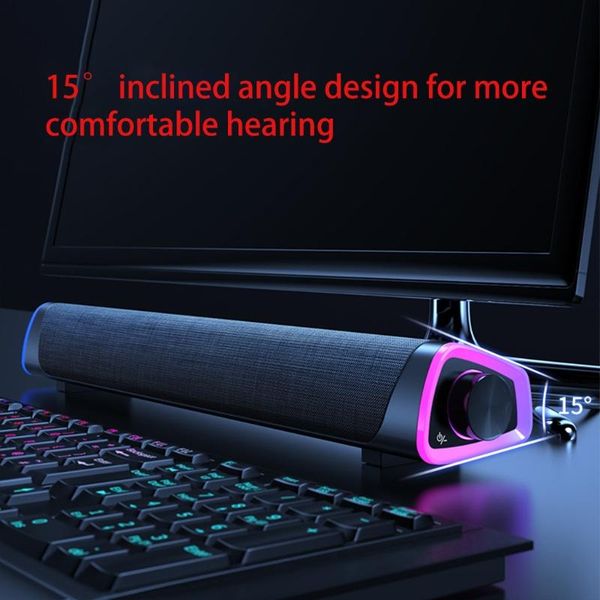 

bluetooth 5.0 speaker 3d surround soundbar wired computer speakers stereo 35ea
