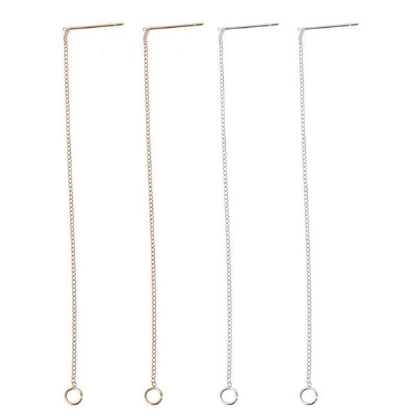 

dangle & chandelier diy ear wire thread with jump ring 3.5" earring connectors jewelry making, Silver