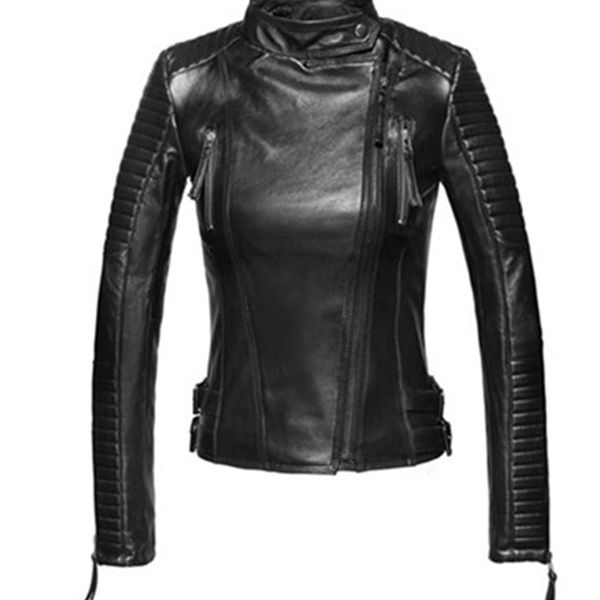 

2021 new genuine female leather jackets sheep skin clothing red jacket plus fine size adjustment outerwear wxf012 cetk, Black