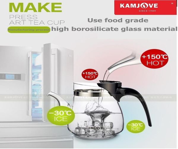 

kamjove new arrival elegant tea cup flower tea pot heat resistant glass tea set brewing device glass teapot wmtklw