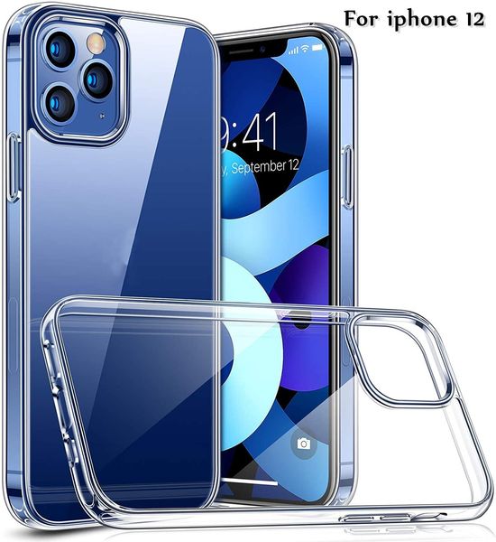 

guranteed perfect fit for iphone 12 pro max case slim shockproof hard pc back with soft edge phone case transparent tpu clear cases