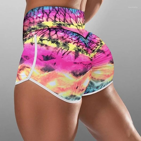 

yoga outfits women basic slip print bike shorts plus size workout leggings fitness summer female high waist for 20211, White;red