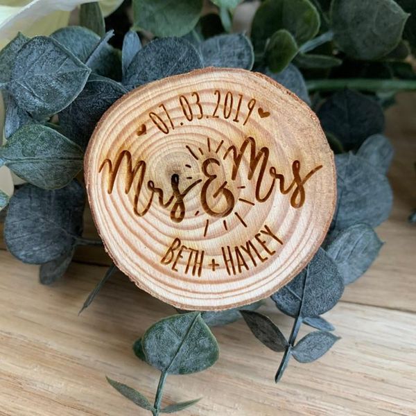 

personalized rustic save the date magnets, engraved wedding wood slice magnet, guest favor souvenir, thank you gifts,invite card