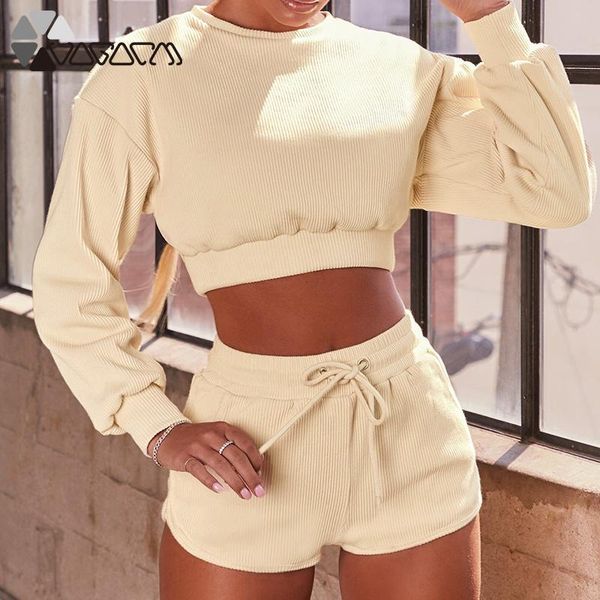 

running sets 2 pcs sports set women casual tracksuit long sleeve shirt shorts suits drawstring jogging fitness gym sportswear, Black;blue