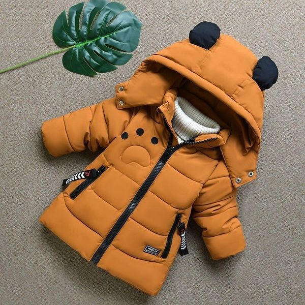 

boy's clothing little boy cartoon elephant 1-5 years old 4 children 3 thickened down jacket cotton padded, Blue;gray