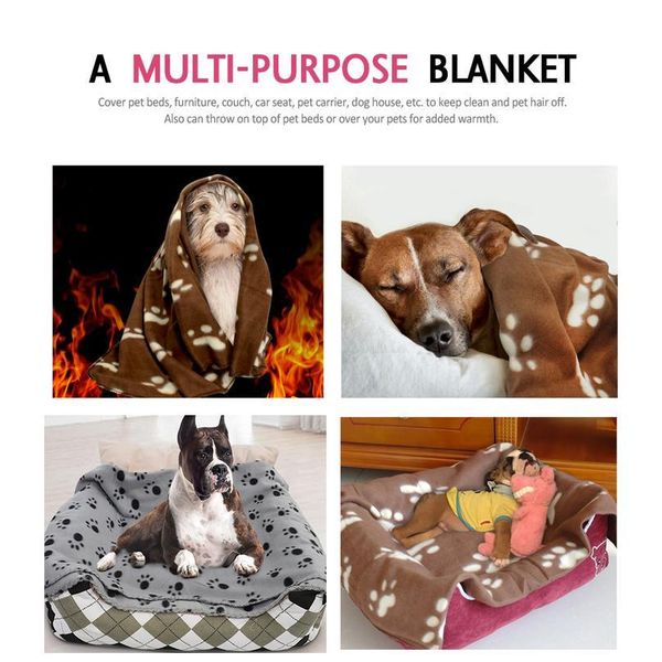 

soft pet dog cat bed mat blanket warm fleece pet puppy paw sleep blanket for dogs cats cushion cov jllwsf