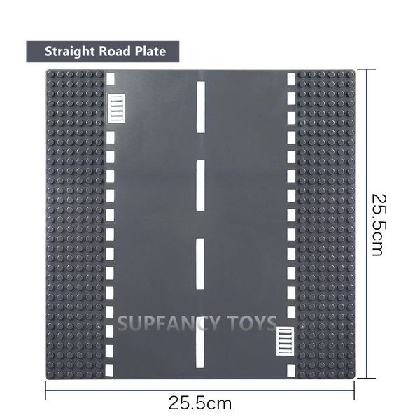 

city road splicing base plate straight t-junction curve street baseplate baseboard building blocks diy creator bricks kids toys q1214