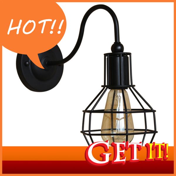 

2021 new warehouse loft american country retro industry iron small lamps vintage decorative wall ligh 2xsb