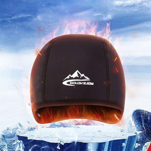 

winter men hats outdoor cycling waterproof windproof ear protection thick warm beanies helmet lining elastic cap reflective sign y201024, Blue;gray