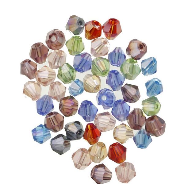 

100pcs 4mm be loose crystal spacer beads for earrings necklace bracelet diy jewelry making glass bead christm qylzmo