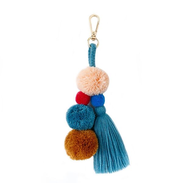 

bohemia keychain pompon tassels fringe diy jewelry garments bag decorative accessories pendant craft cotton hanging tassel trim h bbybyv