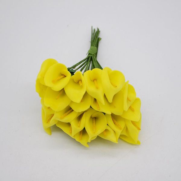 

36 шт. mini pe calla лили искусственный цветочный букет multicolor rose wedding party flower украшения скрапбукинг поддельные цветы wmtlry