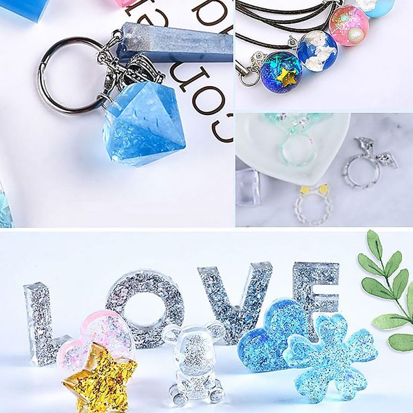 

83 pcs pcs blesins blords diy силиконовые формы для смолы мыло wax etc epoxy resin flush включают cube diamond stone casting jllmbu