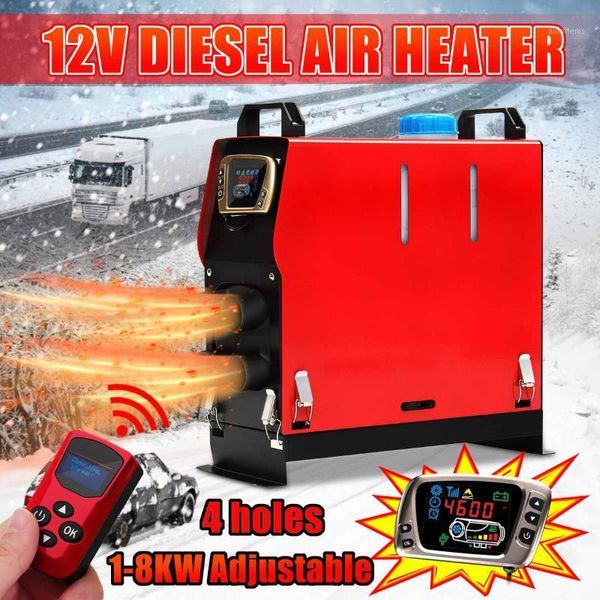 

all in one adjustable 1-8kw 12v car heater air diesels heater parking heater+remote control lcd monitor for rv, trailer, boats1