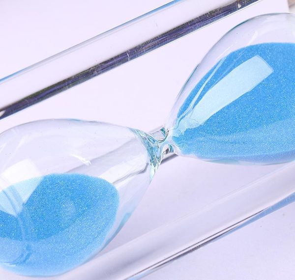 

15/30/60 minutes cylindrical crystal hourglass, mini timer glass crafts, valentine's da jllxch insyard