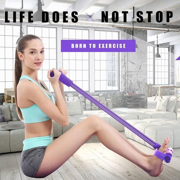 

fitness resistance bands exercise equipment elastic sit up pull rope gym workout bands sports training 4 tube pedal ankle puller1