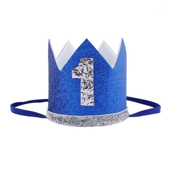 

cute baby birthday party cap boys girls priness crown number 1st 2 3 year old party hat glitter birthday headband shower1