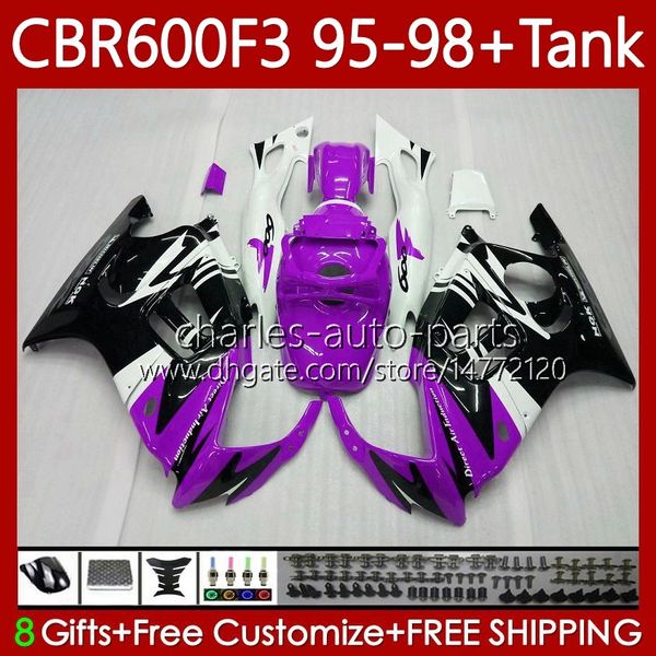 Honda CBR 600 CBR600 F3 FS için OEM F3 FS CC 600FS 600F3 1995-1998 64NO.308 Bodys CBR600FS 600-F3 1995 1996 1997 1998 CBR600F3 600CC 95 96 97 98 Mor Blk Karoseri