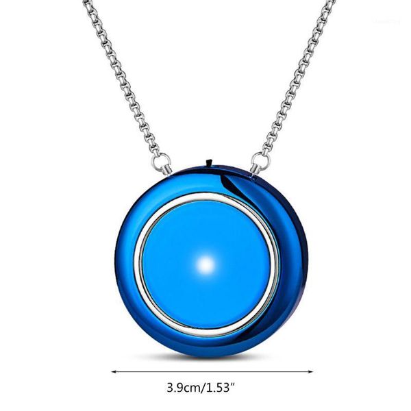 

portable personal round necklace air purifier negative ion generator remove1