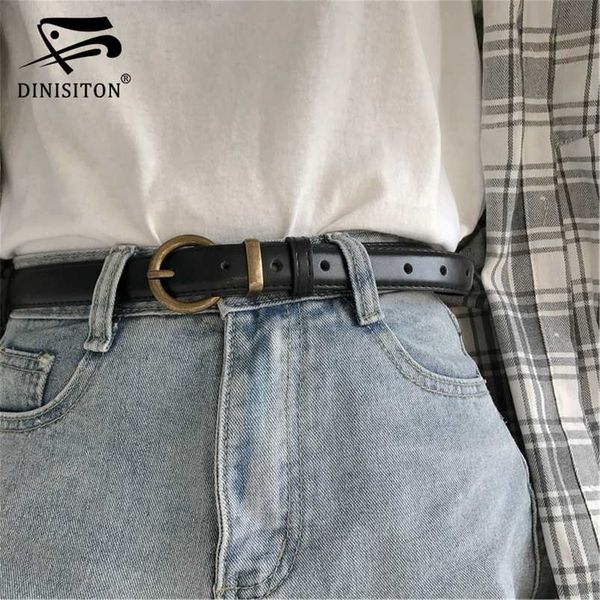 

dinisiton female genuine leather belts for women jeans dress waist strap pin buckle belt casual cummerbunds luxury brand 220210, Black;brown