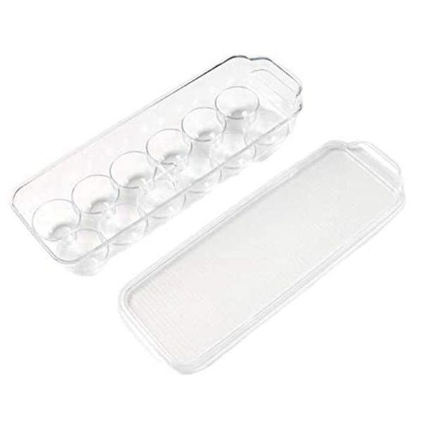 

storage bottles & jars stackable refrigerator, egg dispenser, stand for 12 eggs polyethylene-for refrigerators, ers (1 pcs)