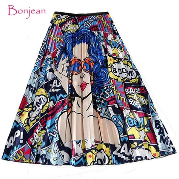 

bonjean pleated skirt girl female long skirt women for girls lj200820, Black