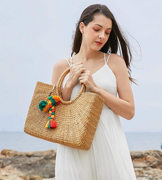 

chain new cotton thread tassel briaded pompon women handmade bag hanging pendant key ring fashion accessory jewelry gift, Silver