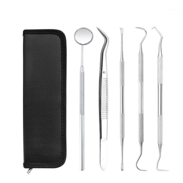 

4/5 pcs hand tools for tooth scraper kit stainless toothpastes dental tools dentist seek mirror instruments1