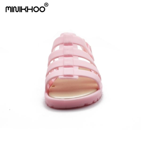 

mini summer kids girls jelly cartoon  color for boys infant melissa shoes girl beach sandals y200619, Black;red
